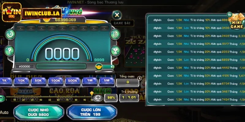 Game Lớn Nhỏ iWin Club - Chơi game đổi thưởng online cực chất 10 Lớn Nhỏ IWIN CLUB